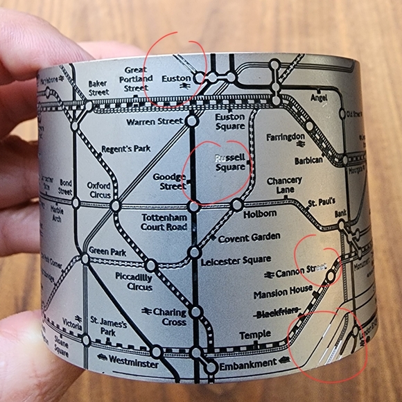 London Tube Metro Cuff Bracelet - By Design Hype Inc. - Picture 12 of 12